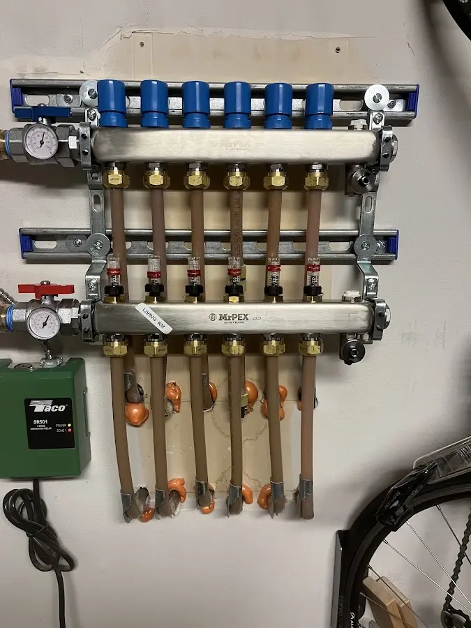 Plumber performing Gas Leak Detection at a residential property in Almena